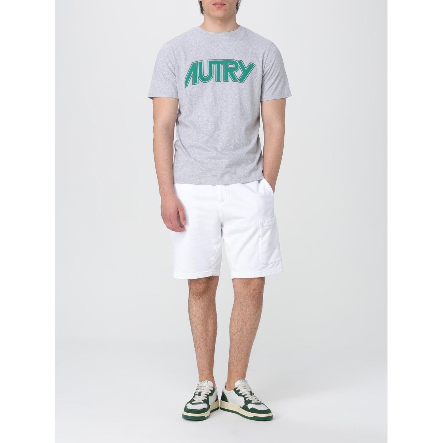 Autry Gray Cotton T-Shirt