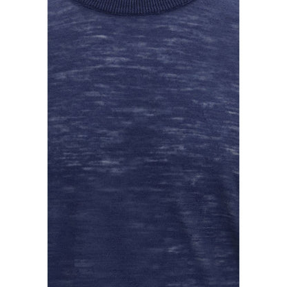 Brooksfield Blue Linen Shortsleeve Shirt