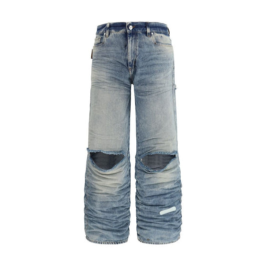 PDF Channel Blue Viscose Relaxed Fit Jeans