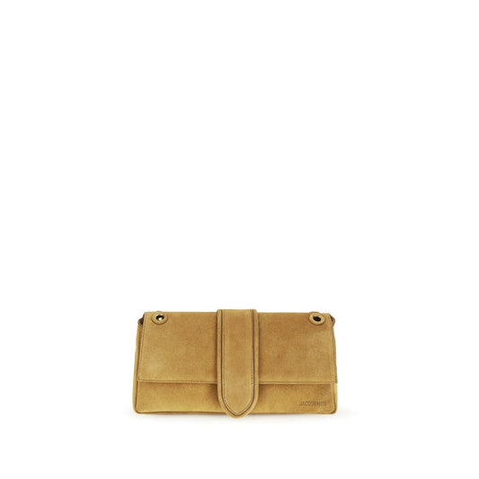 Jacquemus Beige Suede The Le Bambino Chain Shoulder Bag