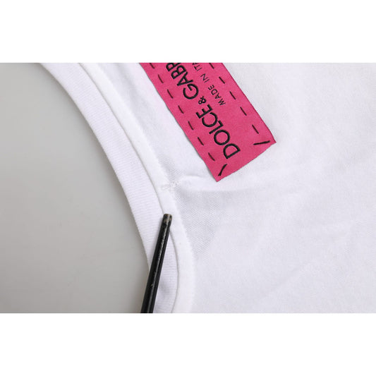 Dolce & Gabbana White D&G Is Flowers Embellished T-shirt