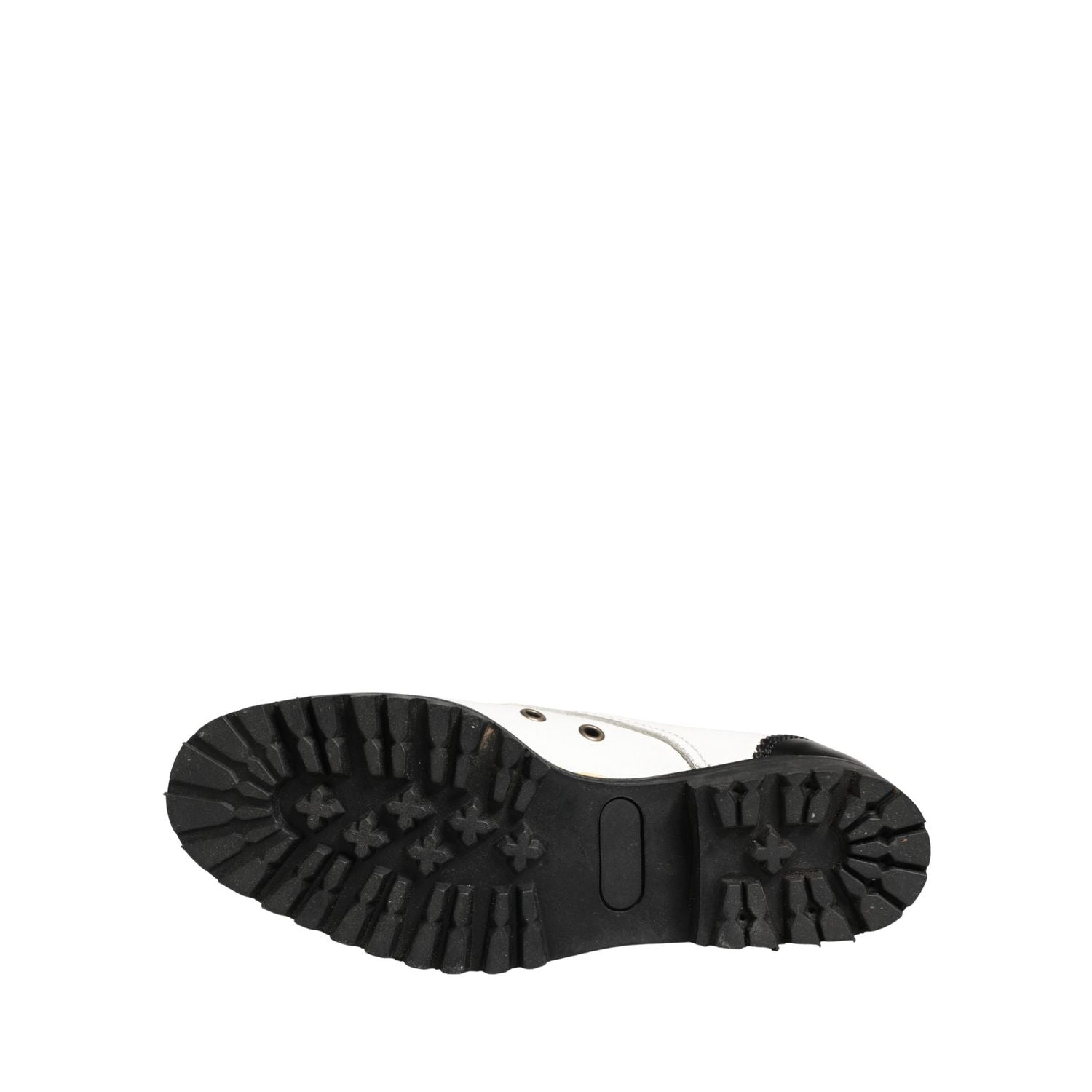 Dolce & Gabbana Black White Leather Derby Shoes