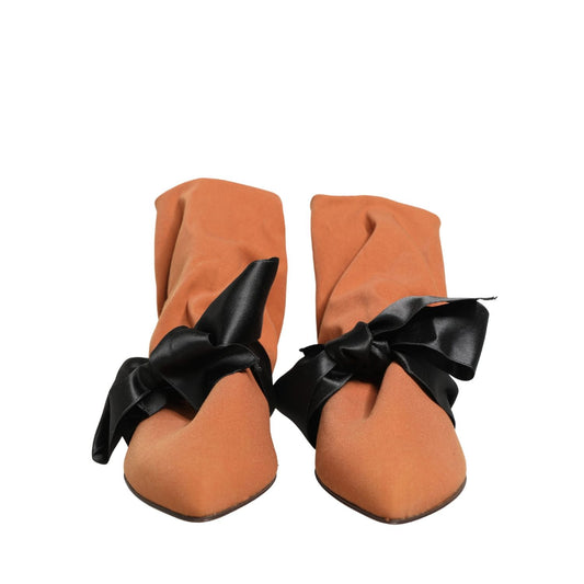 Dolce & Gabbana Brown Black Suede Boots Shoes
