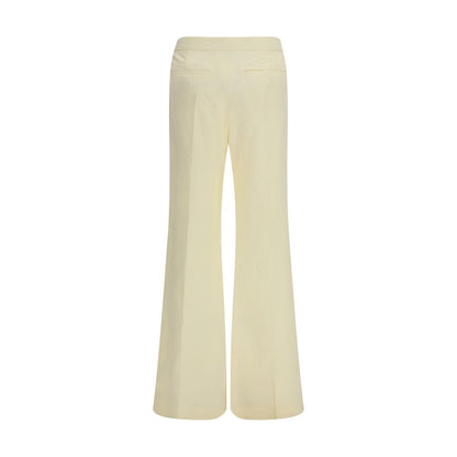 Max Mara Beige Viscose Flared Pants