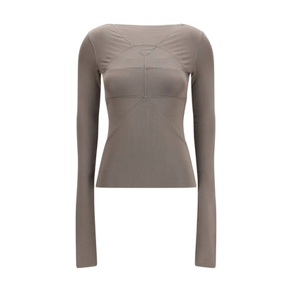 Rick Owens Gray Viscose Shirt