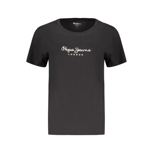 Pepe Jeans Black Cotton T-Shirt