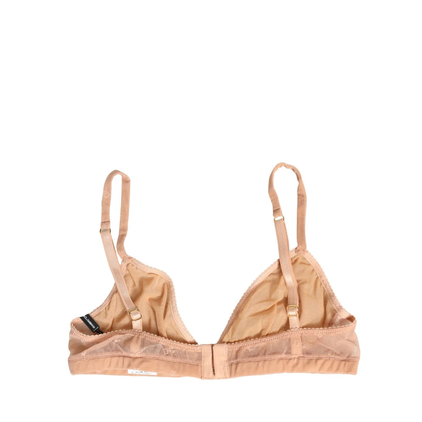 Dolce & Gabbana Beige Nylon Stretch Soft Cup Brassiere Underwear