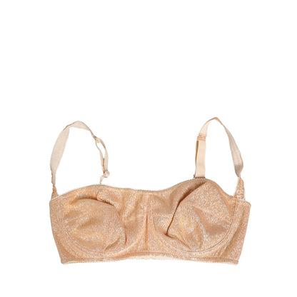 Dolce & Gabbana Beige Semi-Pad Underwire Balconette Bra Underwear