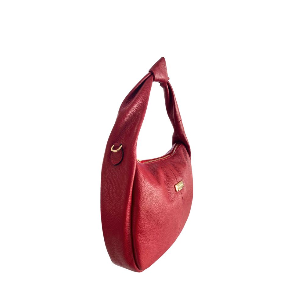 Baldinini Trend Red Leather Women Shoulder Bag