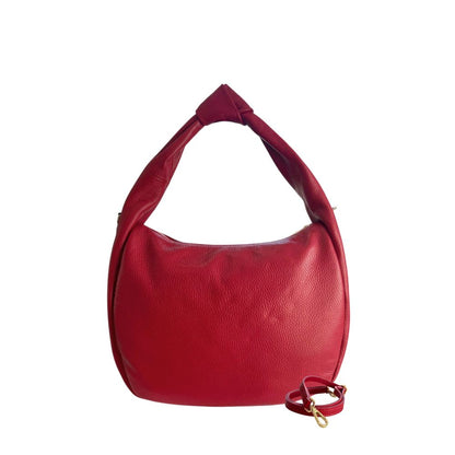 Baldinini Trend Red Leather Women Shoulder Bag