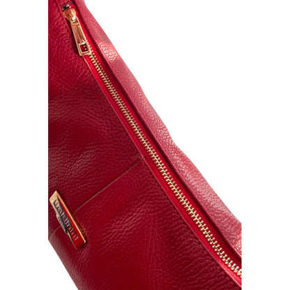 Baldinini Trend Red Leather Women Shoulder Bag