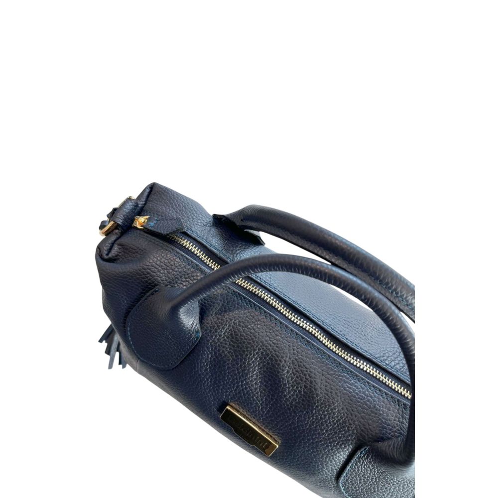 Baldinini Trend Blue Leather Women Handbag