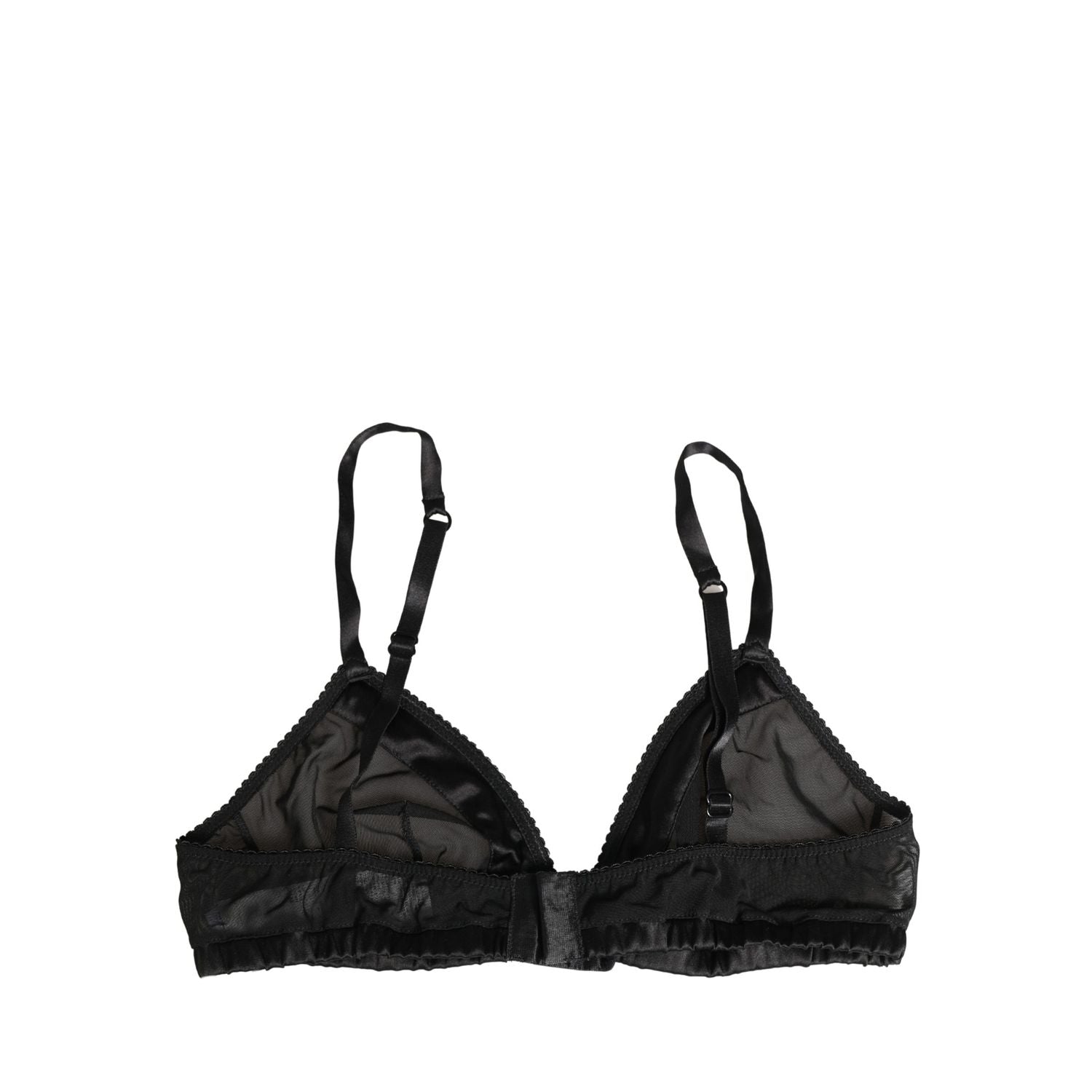 Dolce & Gabbana Black Nylon Stretch Soft Cup Brassiere Underwear