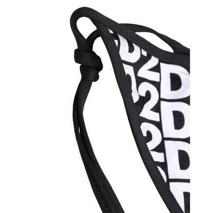 Dsquared² Multicolor Nylon Logo Print Bikini Bottom Swimwear
