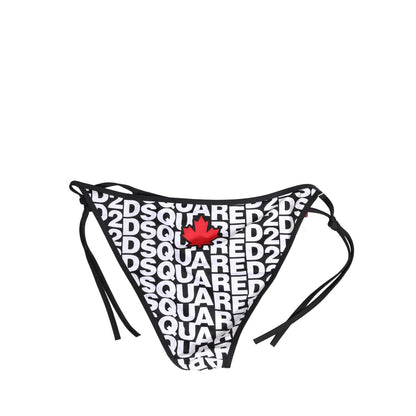 Dsquared² Multicolor Nylon Logo Print Bikini Bottom Swimwear