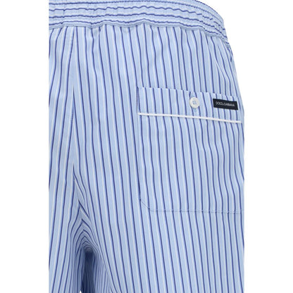 Dolce & Gabbana Blue Cotton Bermuda Shorts
