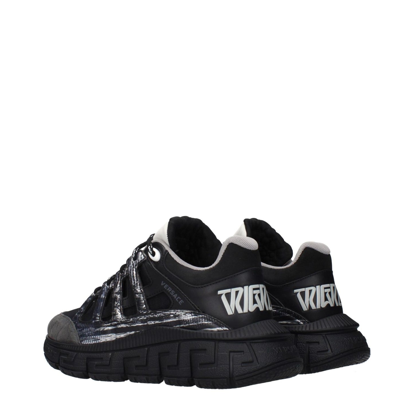 Versace Black Fabric Athletic Sneakers