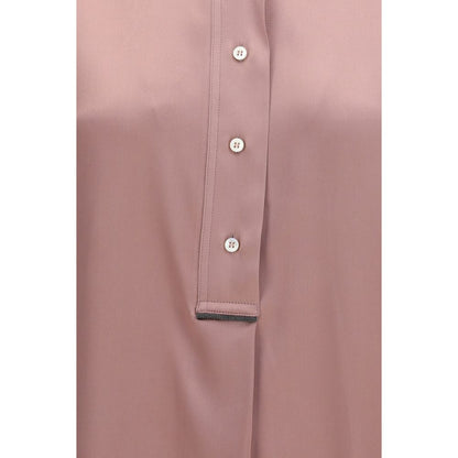 Brunello Cucinelli Multicolor Silk Shortsleeve Shirt