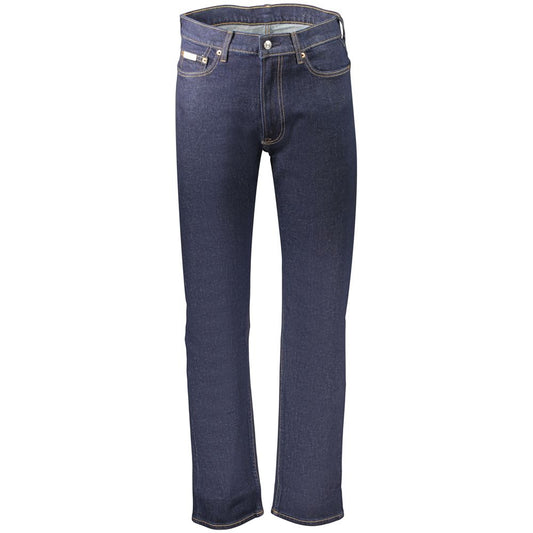 Calvin Klein Blue Cotton Men's Jean Crafted for Elegance and Comfort