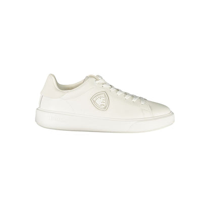 Blauer White Polyurethane Men's Sneaker
