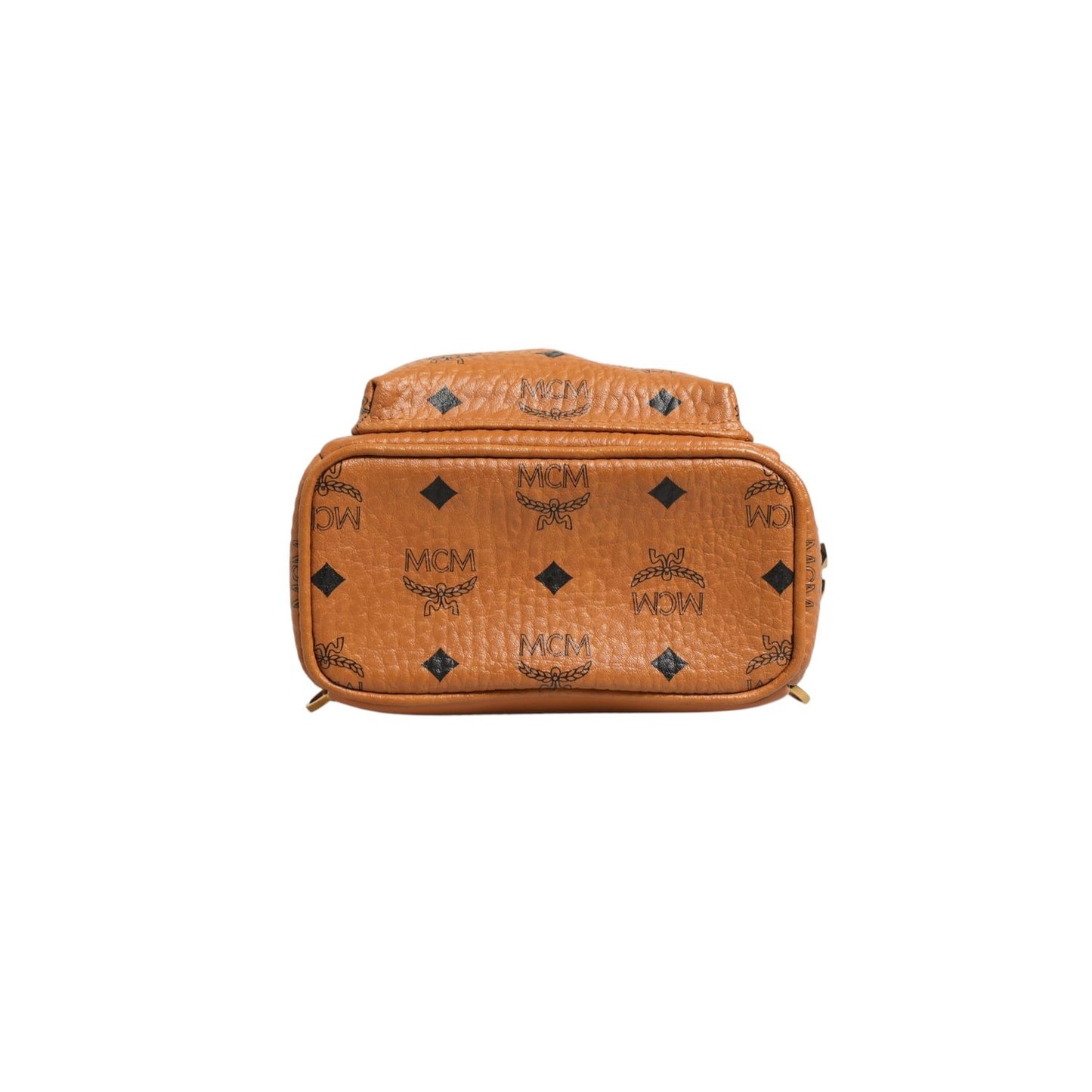 MCM Stark Mini Backpack in Visetos Cognac