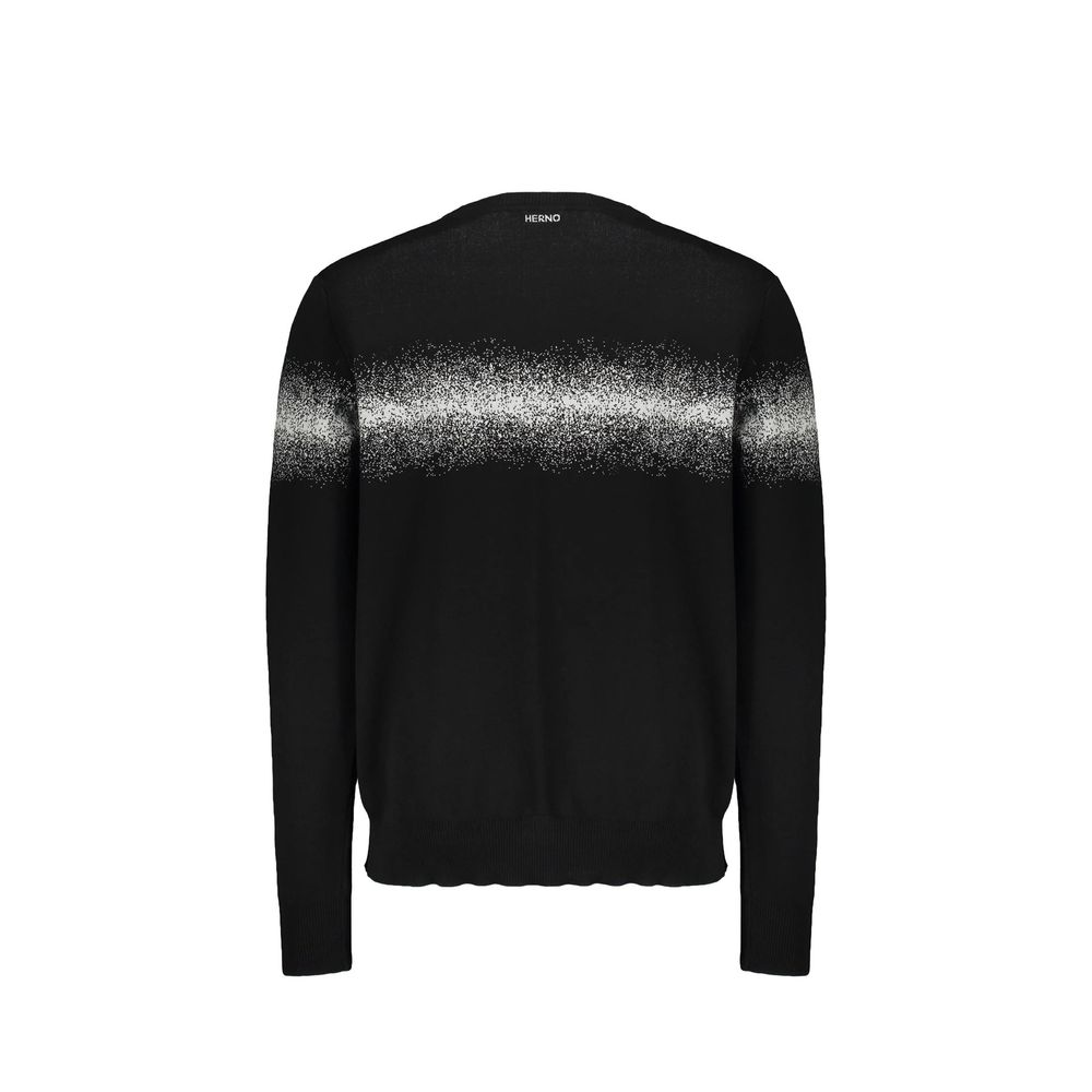 Herno Black Cotton Sweatshirt