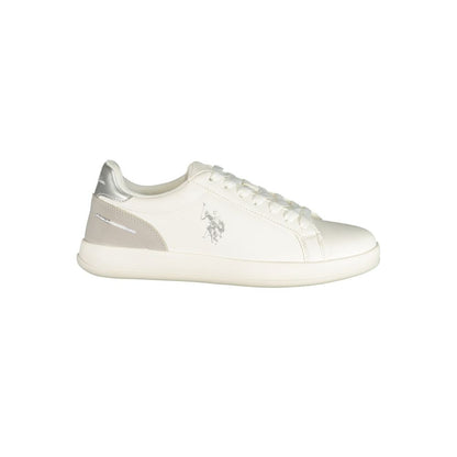 U.S. POLO ASSN. "White Polyurethane Women's Sneaker"