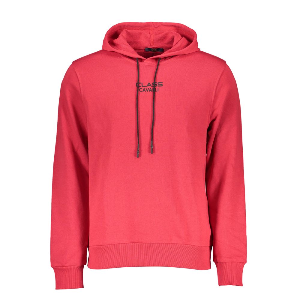 Cavalli Class Rosso Cotton Mens Sweatshirt