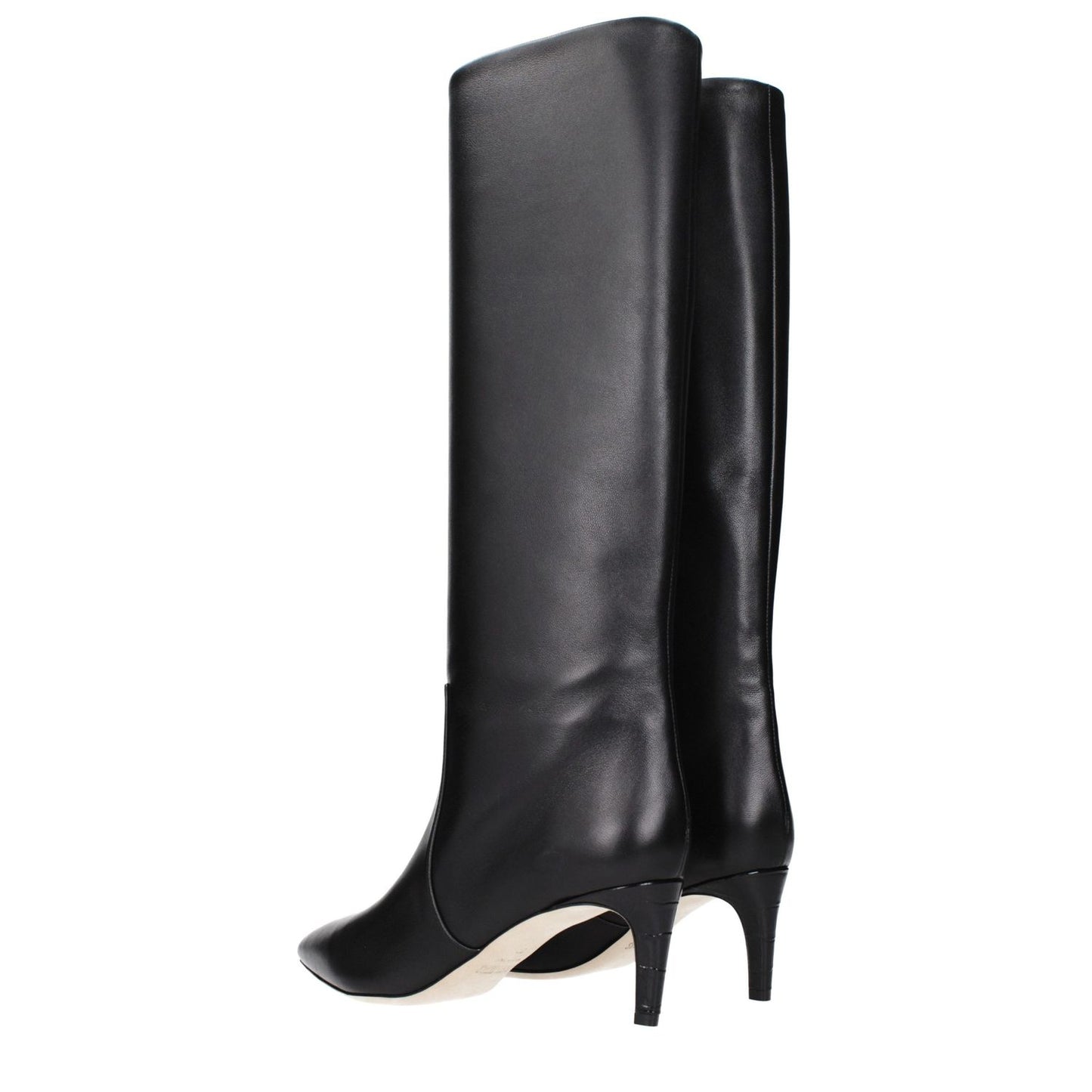 Paris Texas Black Leather Ankle Boots