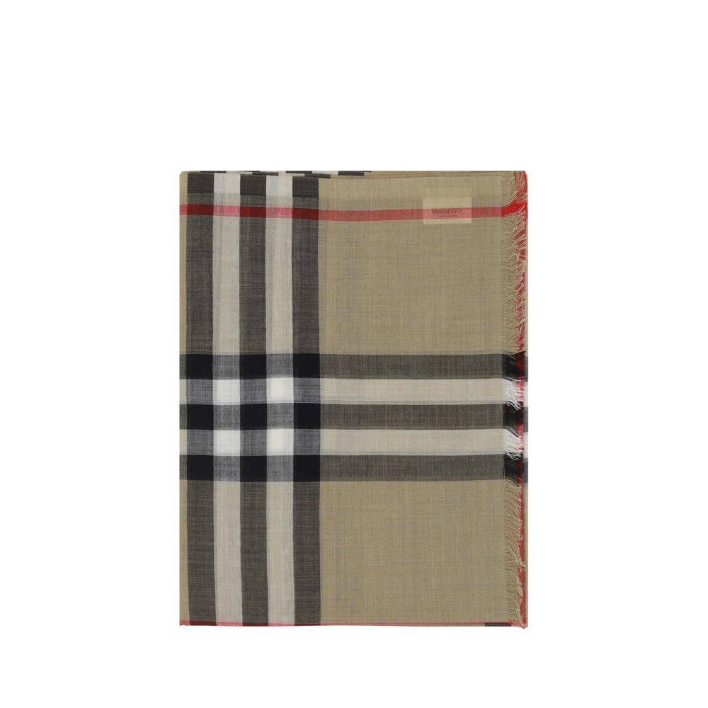 Burberry Beige Wool Oves Aries Scarf