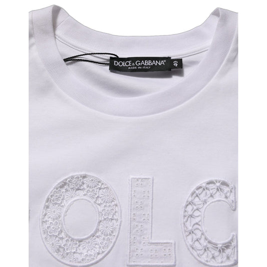 Dolce & Gabbana White Logo Round Neck Sleeveless T-shirt