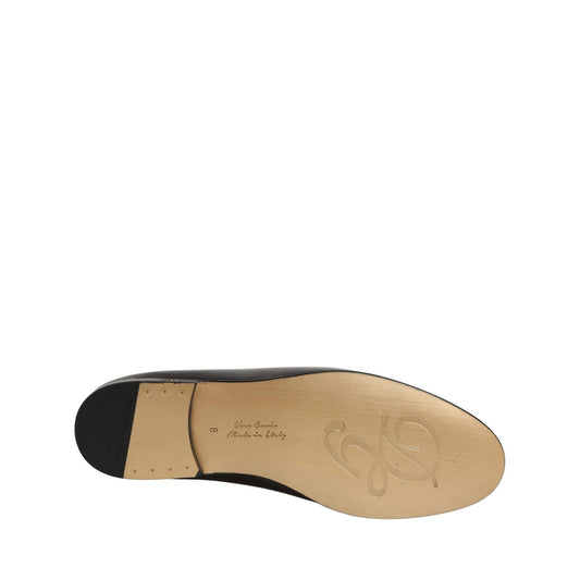 Dolce & Gabbana Silver Leather DG Logo Slip On Loafers Shoes