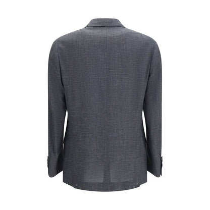 Brunello Cucinelli Gray Wool Oves Aries Blazer