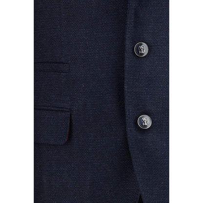 Brunello Cucinelli Blue Wool Oves Aries Two-Piece Suit