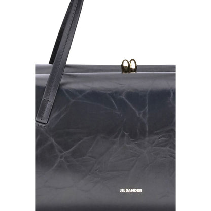 Jil Sander Black Calf Leather Bos Taurus Shoulder Bag
