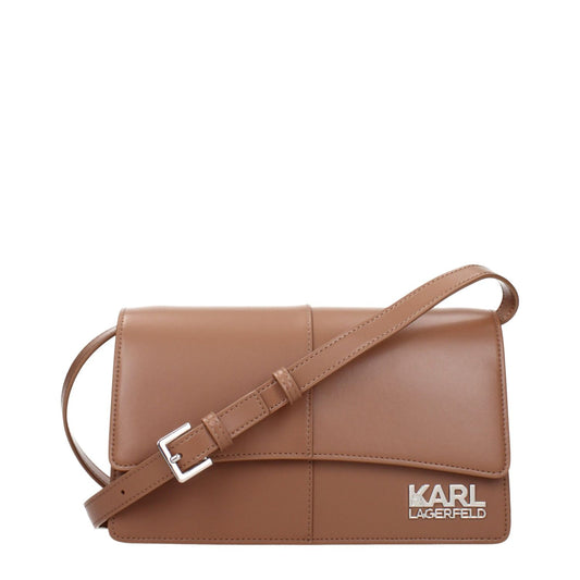 Karl Lagerfeld Brown Polyethylene Crossbody Bag
