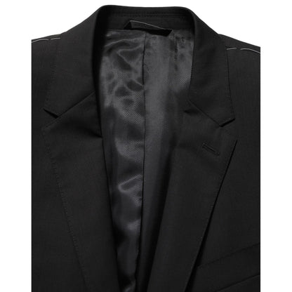 Dolce & Gabbana Black Wool Single Breasted Blazer Jacket