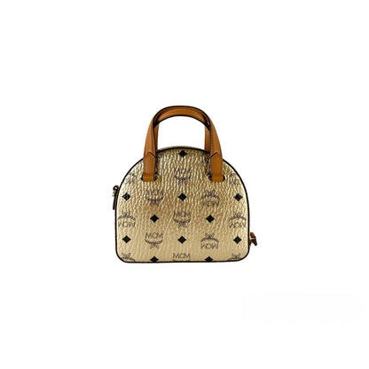 MCM Half Moon Mini Round Top Tote Crossbody Bag