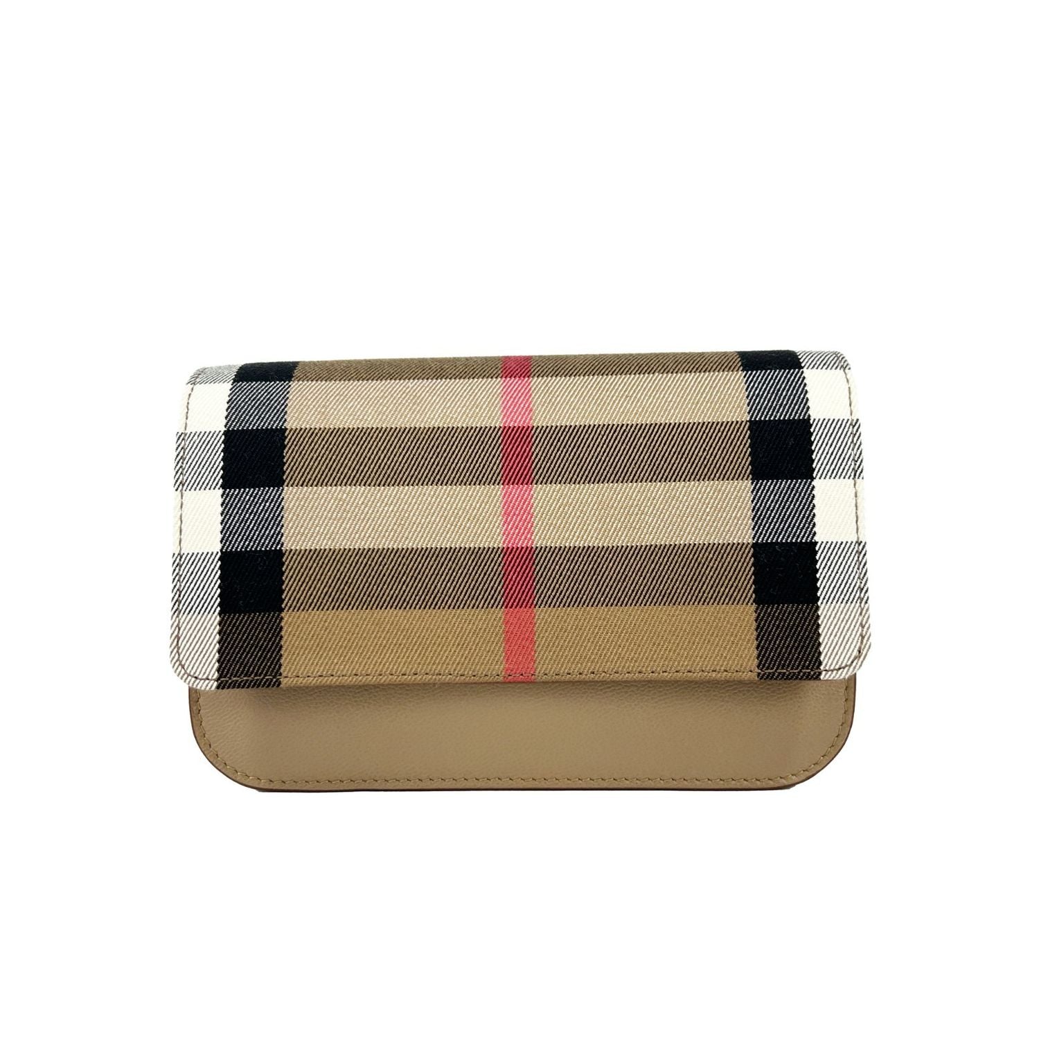 Burberry Small Leather Madison Crossbody Check Bag