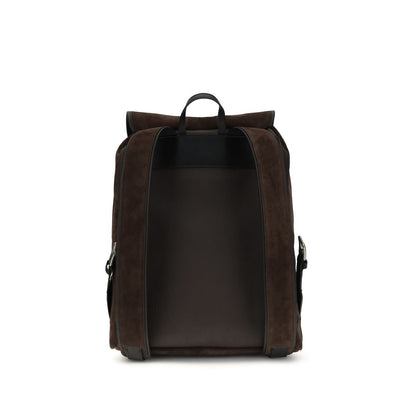 Valentino Garavani Brown Calf Leather Bos Taurus Backpack