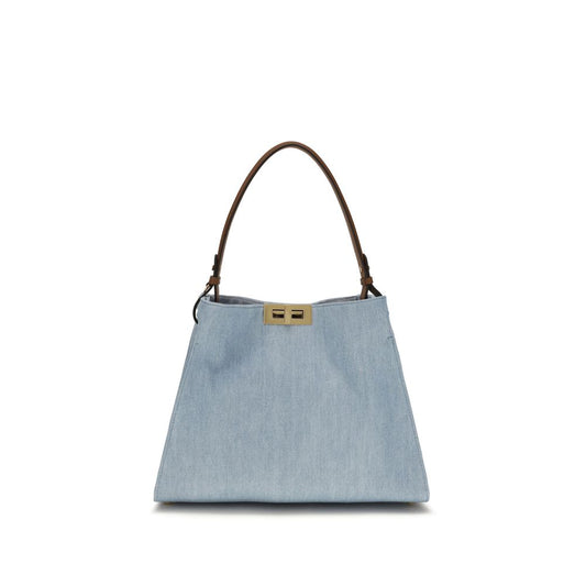 Fendi Blue Cotton Handbag