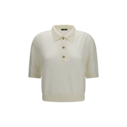 Balmain White Wool Oves Aries Polo Shirt