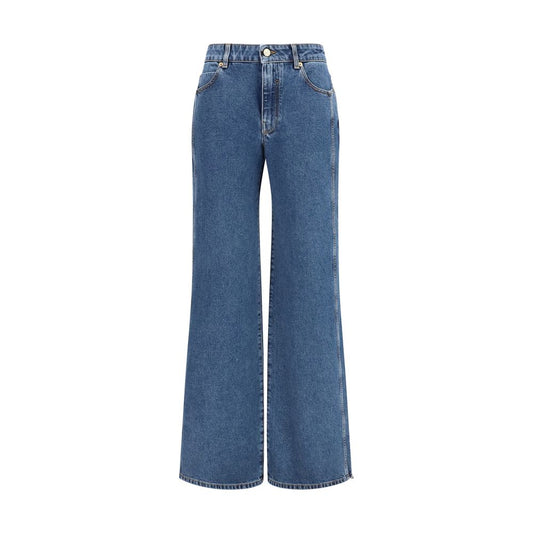 Balmain Blue Cotton Jeans Denim