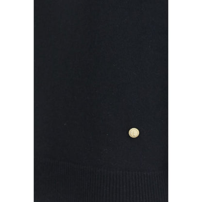 Balmain Black Wool Oves Aries Sleeveles Sweater