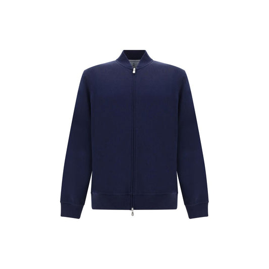 Brunello Cucinelli Blue Cotton Sweatshirt