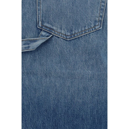 7FOR Blue Cotton Bermuda Shorts