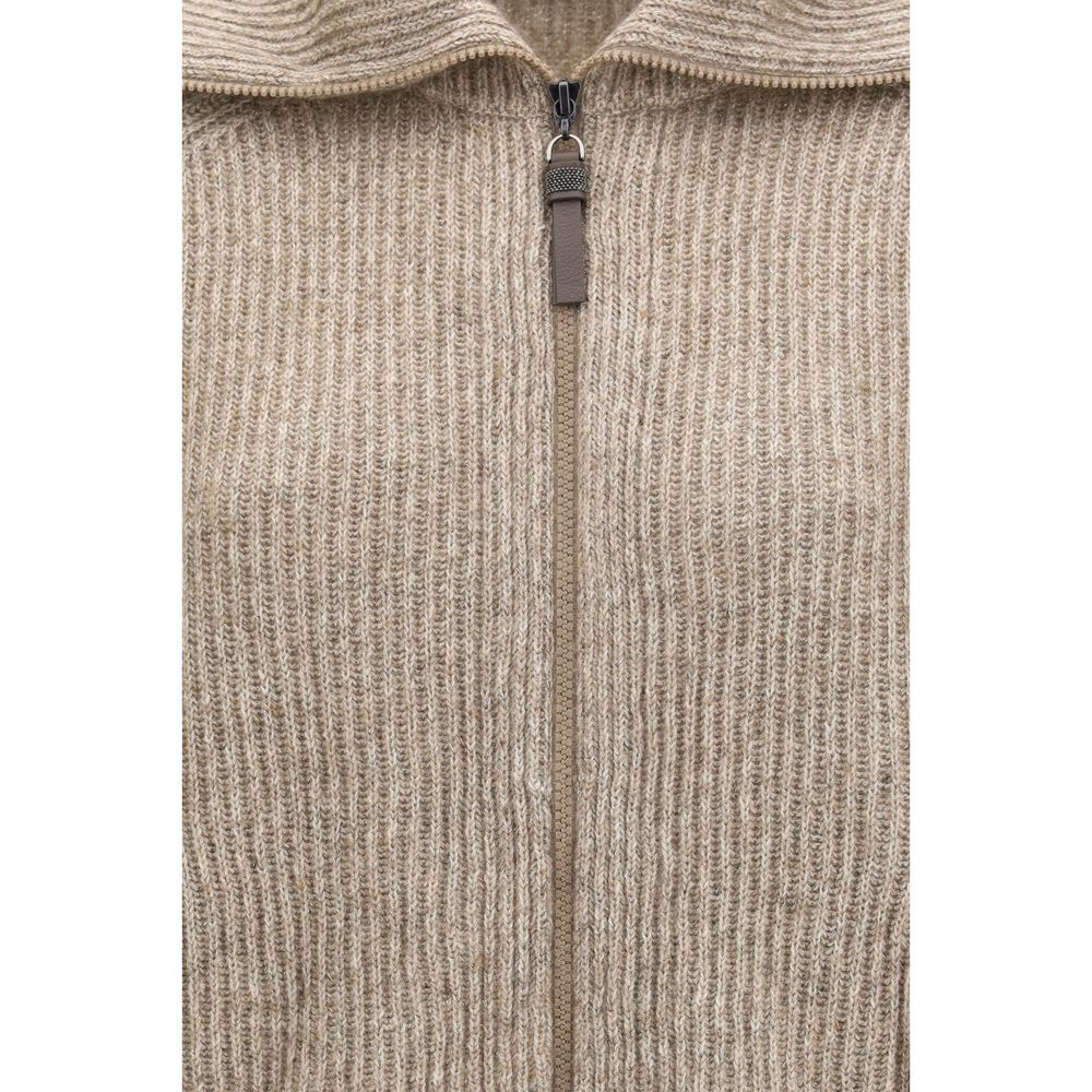 Brunello Cucinelli Beige Cashmere Sweatshirt