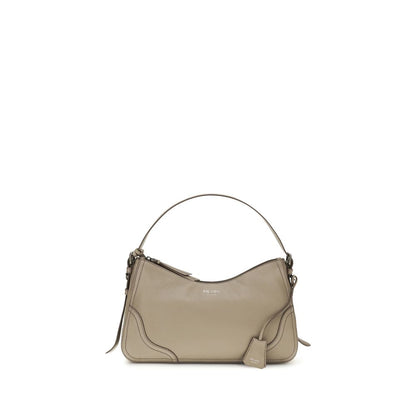 Prada Gray Calf Leather Bos Taurus Shoulder Bag