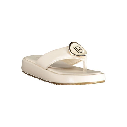 Laura Biagiotti White Polyurethane Women's Sandal