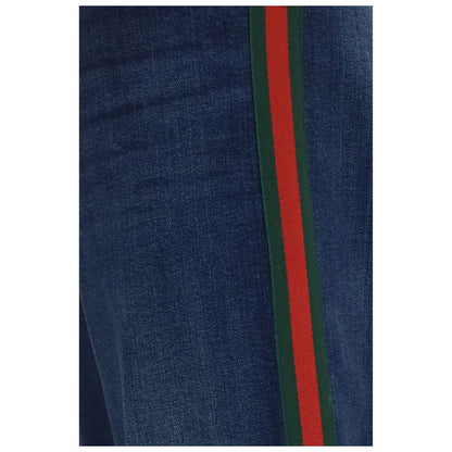 Gucci Blue Cotton Flared Jeans